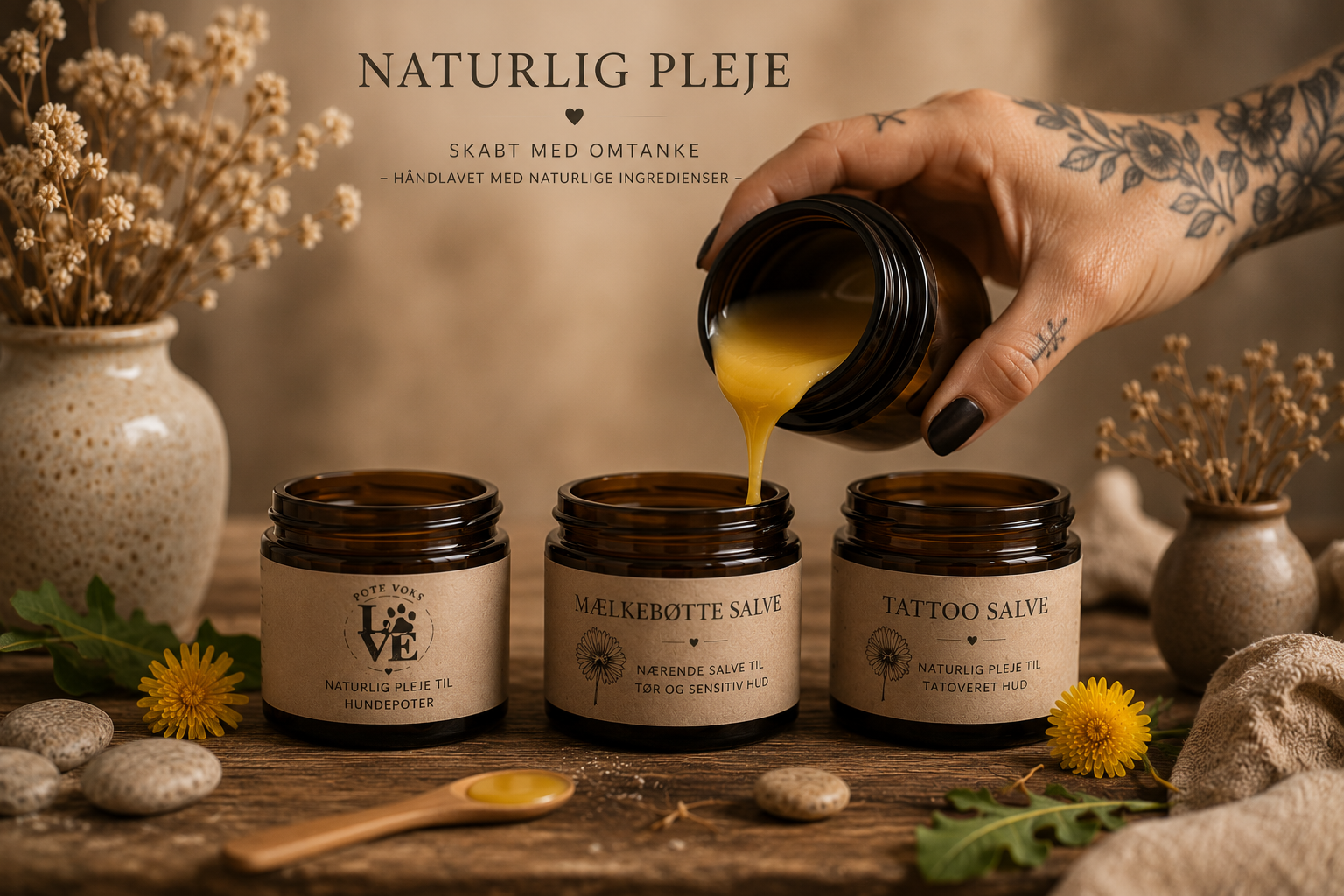 Mælkebøttesalve - Naturlig hudpleje