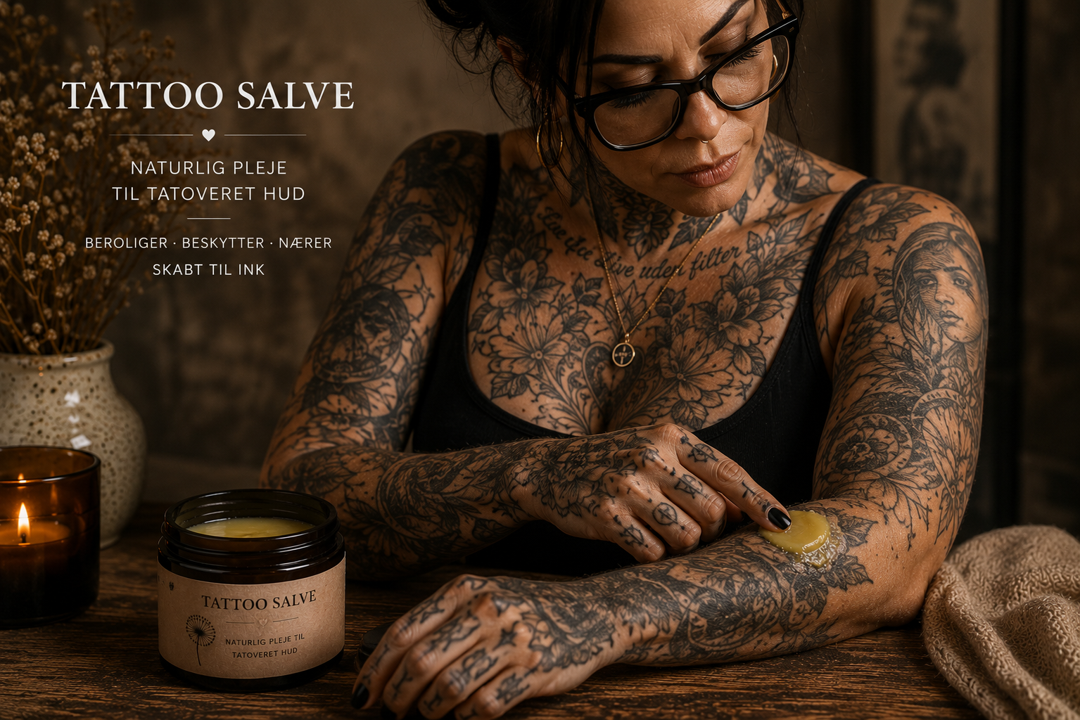 Tattoo salve - naturlig pleje til tatoveret hud